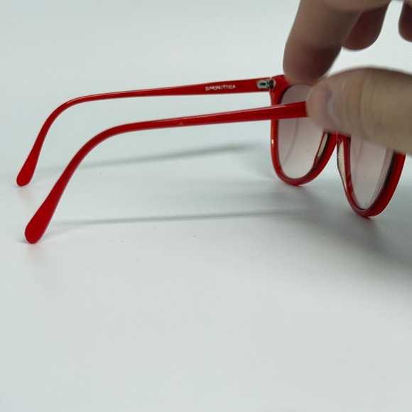 Simonottica Papillon Vintage Red Cat Eye Sunglasses Mod 669 Made‎ in Italy 22432 main image 5